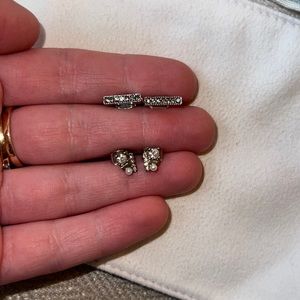 Silver Earrings with Assorted Gems